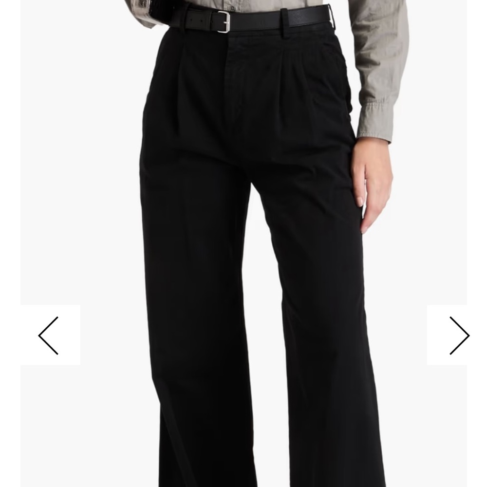 NWT Nili Lotan Black Wide Leg Pants High-Rise Elegance